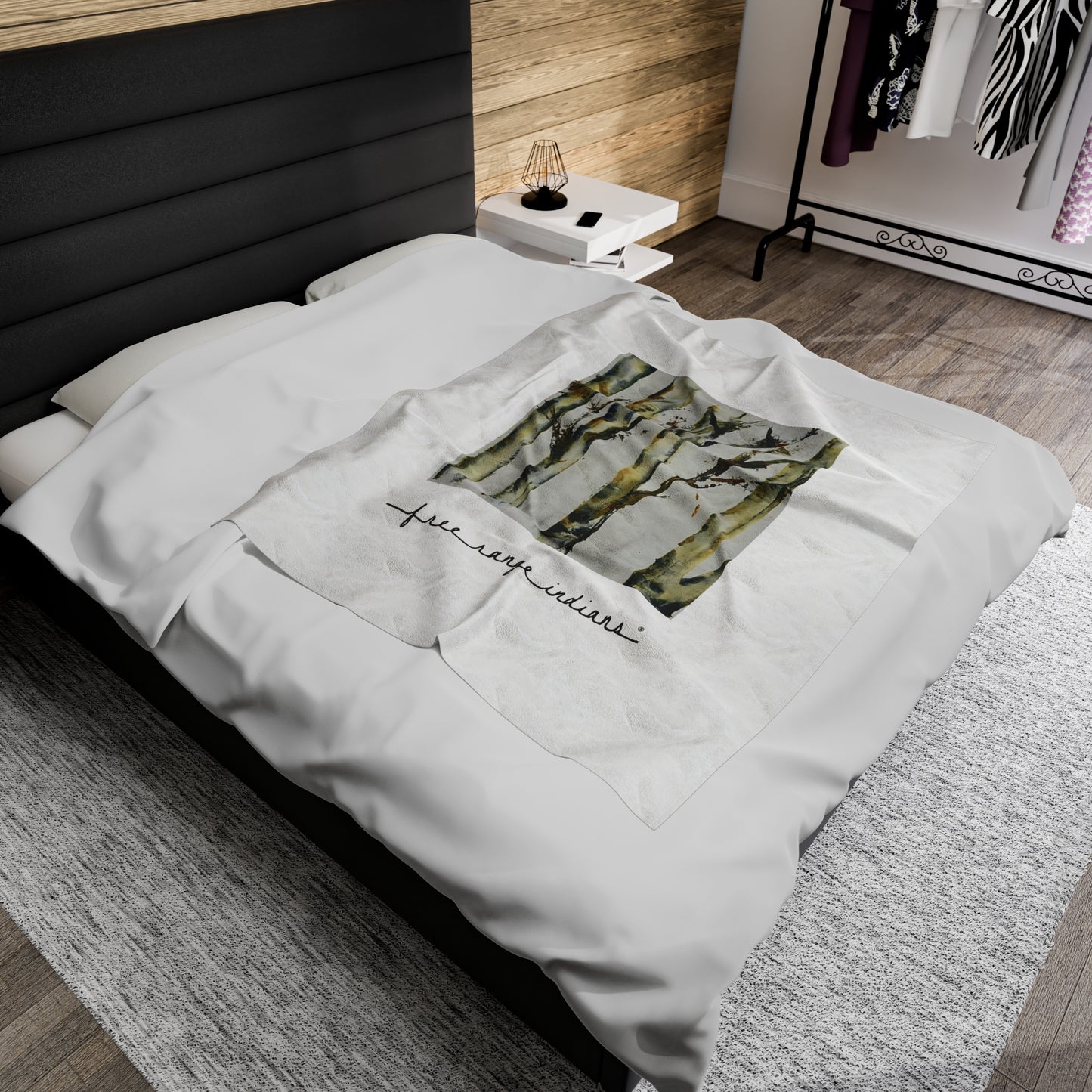 Birches Velveteen Plush Blanket