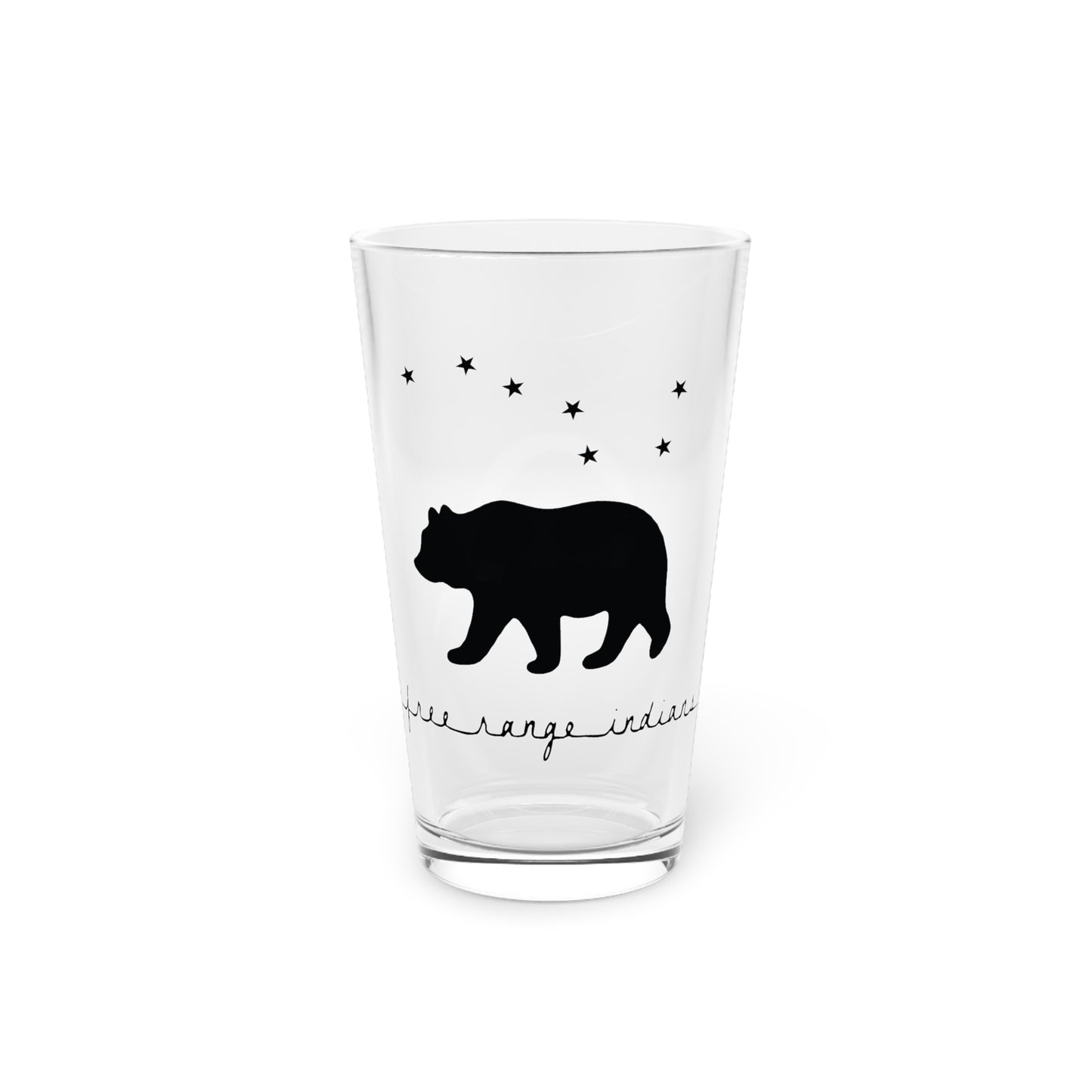 Free Range Indians Pint Glass, 16oz