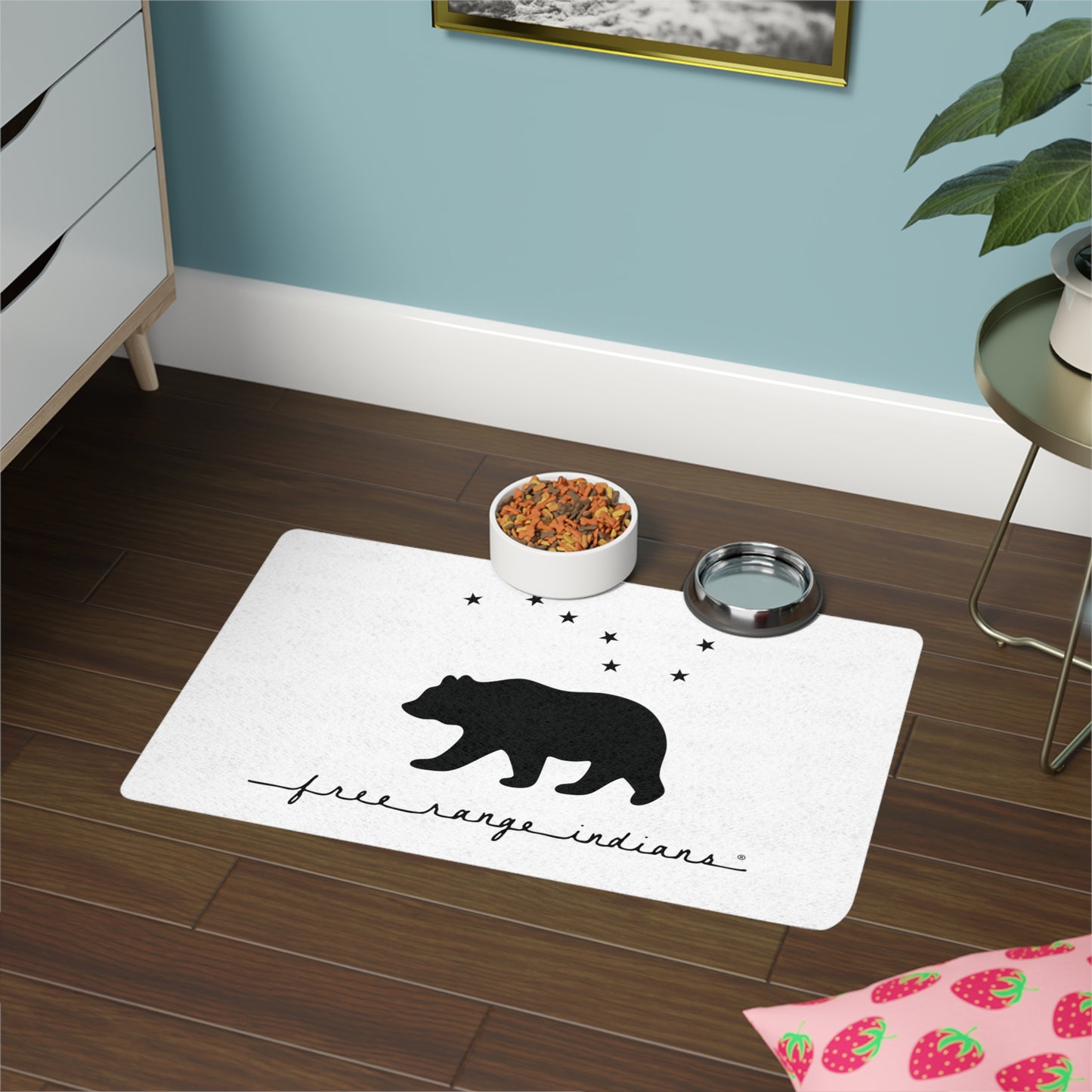 Free Range Indians Pet Food Mat (12x18)